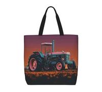 NBCCDVSH Beach Tote Bag for Women Grocery Bag Reusable Aesthetic Shopping Bags Aesthetic tractor Handbag