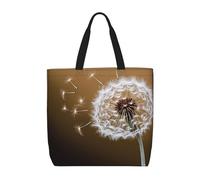 NBCCDVSH Beach Tote Bag for Women Grocery Bag Reusable Aesthetic Shopping Bags Blown Dandelion Blossom Handbag