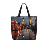 NBCCDVSH Beach Tote Bag for Women Grocery Bag Reusable Aesthetic Shopping Bags City of London Handbag