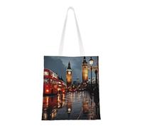 NBCCDVSH City of London Canvas Tote Bag for Women Grocery Bag Reusable Aesthetic Shopping Bags Beach Handbag