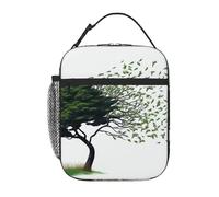 NBCCDVSH Insulated Lunch Bag Big tree blowing in the wind Lunch Box for Women Men Reusable Leakproof Lunch Cooler Tote Bag for Picnic Work