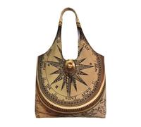 NBCCDVSH Law of the Compass Navigation Canvas Tote Bag for Women Grocery Bag Reusable Aesthetic Shopping Bags Beach Handbag