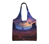 NBCCDVSH Nebula in Desert Monument Valley Landscape Canvas Tote Bag for Women Grocery Bag Reusable Aesthetic Shopping Bags Beach Handbag