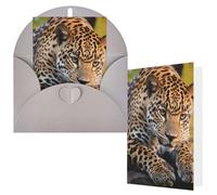 NBCCDVSH Thinking of You Card with Envelopes African leopard Greeting Card 4x6 Notecards Happy Birthday Cards Wedding Blank Thank You Cards Baby Shower All Occasion GreetingCards