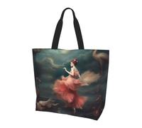 NBCCDVSH Tote Bag for Women Grocery Bag Reusable Aesthetic Shopping Bags A night of miracles and magic Beach Handbag