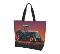 NBCCDVSH Tote Bag for Women Grocery Bag Reusable Aesthetic Shopping Bags Aesthetic tractor Beach Handbag
