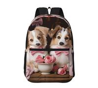 NBCCDVSH Yorkshire Terrier Butterflies Travel Backpack for Women Men 15.6 inch Laptop Backpack Waterproof Work Daypack, Romantic Love Couple Dog, One Size, Travel Backpacks