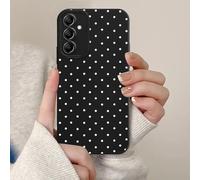 NBCDSUJ Aesthetics Polka Dot Phone Case for Samsung Galaxy A14 5G Case Cute White Polka Dots Pattern Shockproof Soft Protective for Women Men Phone Cover Funda for Samsung A14 6.6 Inch
