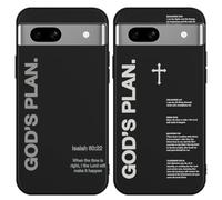 NBCDSUJ Stylish God's Plan Isaiah 60:22 Bible Verse Jesus Cross Christian Phone Case for Google Pixel 8a 6.1'', Positive Quotes Case Shockproof Soft Protective for Women Men Cover Funda