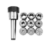 NBCNZCTSAS 10Pcs ER32 Spring Collets Set 2/4/6/8/10/12/16/18/20mm + MT3 M12 ER32 Collet Chuck Morse Taper Holder