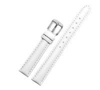 NBCNZCTSAS 12mm 14mm 16mm 18mm 20mm Men Women Leather Watch Band Fit For Casio Fit For Fossil DW Fit For Folli Follie Watch Strap Bracelet Accessories(White-silver,16mm)