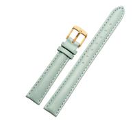 NBCNZCTSAS 12mm 14mm 16mm 18mm 20mm Men Women Leather Watch Band Fit For Casio Fit For Fossil DW Fit For Folli Follie Watch Strap Bracelet Accessories(Sky Blue- gold,18mm)