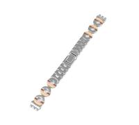 NBCNZCTSAS 12mm Folding clasp Strap watch chain Fit For Swatch watchband women's stainless steel metal Wrist strap silver bracelet accessories(G23-Silver)
