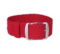 NBCNZCTSAS 14mm 16mm 18mm 20mm 22mm Solid color Perlon Woven Nylon watchbands bracelet fabric Woven Watch Strap Band Buckle belt black blue(W04 Red,20mm)