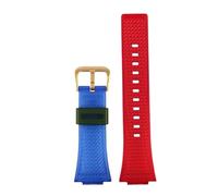NBCNZCTSAS 16mm Silicone Men Watchband Fit For Casio Fit For G-Shock GA-110 GM-110GB GA-110 GA-100 GA-120 Resin silicone Rubber watch strap accessories(Blue red gold)