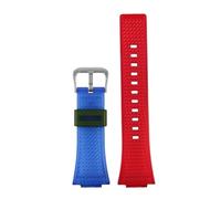 NBCNZCTSAS 16mm Silicone Men Watchband Fit For Casio Fit For G-Shock GA-110 GM-110GB GA-110 GA-100 GA-120 Resin silicone Rubber watch strap accessories(Blue red silver)