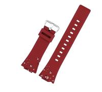 NBCNZCTSAS 16mm Silicone Men Watchband Fit For Casio Fit For G-Shock GA-110 GM-110GB GA-110 GA-100 GA-120 Resin silicone Rubber watch strap accessories(Red silver)