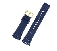NBCNZCTSAS 16mm Silicone Men Watchband Fit For Casio Fit For G-Shock GA-110 GM-110GB GA-110 GA-100 GA-120 Resin silicone Rubber watch strap accessories(Blue gold)
