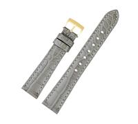 NBCNZCTSAS 17MM Watch Band Pink Fit For Swarovski 5547642 5452498 5452501 Watch Strap Green Blue Water Ghost Women's Premium Leather Wristband(Grey-gold)