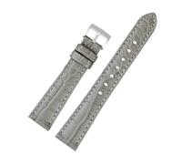 NBCNZCTSAS 17MM Watch Band Pink Fit For Swarovski 5547642 5452498 5452501 Watch Strap Green Blue Water Ghost Women's Premium Leather Wristband(Grey-silver)
