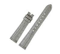 NBCNZCTSAS 17MM Watch Band Pink Fit For Swarovski 5547642 5452498 5452501 Watch Strap Green Blue Water Ghost Women's Premium Leather Wristband(Grey-no clasp)