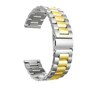 NBCNZCTSAS 18/20/22/24mm Release Usual Watch Band Premium Solid Stainless Steel Metal Bracelet Strap For Men's Women's Watch(Silver Gold,18 mm)