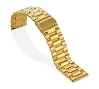 NBCNZCTSAS 18/20/22/24mm Release Usual Watch Band Premium Solid Stainless Steel Metal Bracelet Strap For Men's Women's Watch(Gold,20 mm)