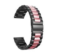 NBCNZCTSAS 18/20/22/24mm Release Usual Watch Band Premium Solid Stainless Steel Metal Bracelet Strap For Men's Women's Watch(Black Rose,18 mm)