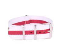 NBCNZCTSAS 18 mm Army White Red Nylon Military Fabric Woven Watch watchband Strap Band Buckle belt 18mm