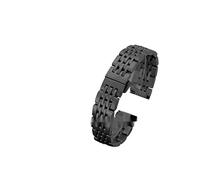 NBCNZCTSAS 18mm 19mm Suitable Fit For Tissot Le Locle T41 Flat Stainless Steel Solid Butterfly Buckle Seven-bead Strap 20mm 21mm WatchBands(Nero,18mm)