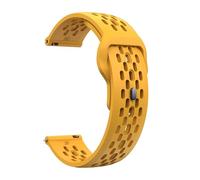 NBCNZCTSAS 18mm 20mm 22mm Silicone Strap Fit For Samsung Galaxy Watch 6 5 4 40mm 44mm Gear S3 Breathe Band Fit For Huawei Watch 4 Ultimate Bracelet(Giallo.,22mm)