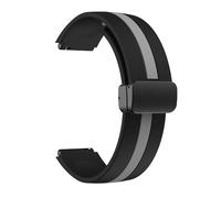 NBCNZCTSAS 18MM 20mm 22mm Strap Fit For Samsung Galaxy Watch 6 5 4 44MM 40mm Band Active 2 Gear S3 Magnetic Button Bracelet Universal Correas(Black Grey-B,18mm)