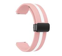 NBCNZCTSAS 18MM 20mm 22mm Strap Fit For Samsung Galaxy Watch 6 5 4 44MM 40mm Band Active 2 Gear S3 Magnetic Button Bracelet Universal Correas(Pink White-B,20mm)