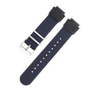 NBCNZCTSAS 18mm nylon Watch Strap Fit For Casio AQ-S810W S800W W-735H SGW-300/400 AE-1000W 1200 Black Silicone Men Wrist Band Rubber Bracelet(A Nylon blue-steel)
