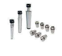 NBCNZCTSAS 1pcs Morse Taper MT1 MT2 MT3 ER11 with 7pcs High Precision ER11 1-7MM High Carbon Steel Spring Collet CNC Tool Holder clamp(Nero,MT2-ER11)