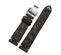NBCNZCTSAS 20 22mm Bracelet Fit For Rolex Fit For Seiko Black Green Fit For Water Ghost Fit For Tissot Fit For Omega Fit For Ostrich Leather Watch band Men's and women's Watch straps(B-black-silver,14