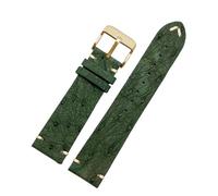 NBCNZCTSAS 20 22mm Bracelet Fit For Rolex Fit For Seiko Black Green Fit For Water Ghost Fit For Tissot Fit For Omega Fit For Ostrich Leather Watch band Men's and women's Watch straps(A-green-gold,18mm