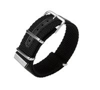 NBCNZCTSAS 20 22mm Sports Breathable canvas watch strap Men Fit For Rolex Fit For Seiko Fit For Citizen Fit For tudor Fit For Tissot Fit For Casio Fit For Hamilton soft Braid Fabric watchband(F1 black