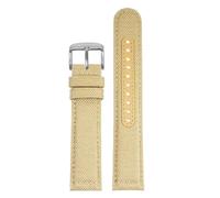 NBCNZCTSAS 20mm 21mm Nylon Watchband Fit For Seiko Srpc31j1 Srpc63j1 Series Waterproof Sweat-Proof Soft Comfortable Watch Strap Accessories(02 khaki-silver pin,21mm)