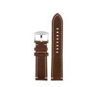 NBCNZCTSAS 20mm 22mm 24mm Style Universal Vintage Leather Watch Band Quick Release Pins Watch Strap Fit For Omega Fit For Rolex Fit For IWC Fit For Tissot Bracelet(Darkbrown-silver,22mm)