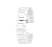 NBCNZCTSAS 20MM 22MM Ceramic Watchband Bracelet Women Men Bracelet Fit For Omega Fit For Casio Fit For Armani Fit For Huawei GT2 GT3 Fit For DW Fit For KC Fit For Samsung Ceramic Watch Strap(4102-whit