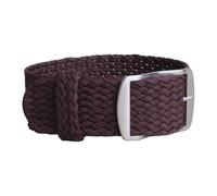 NBCNZCTSAS 20mm 22mm Nylon Perlon Woven watchbands bracelet Cambo Army Military fabric Woven Watch Strap Band Buckle belt Black/White/Red(W11 Brown,20mm)
