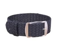 NBCNZCTSAS 20mm 22mm Nylon Perlon Woven watchbands bracelet Cambo Army Military fabric Woven Watch Strap Band Buckle belt Black/White/Red(W01 Black,20mm)