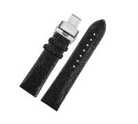 NBCNZCTSAS 20mm 22mm Pearl Fish Skin Strap Is Applicable Fit For Huawei/Fit For TISSOT/Fit For Omega/Fit For Mido Men's And Women's Devil Watch Accessories Black Buckl(Black sk bk,22mm)