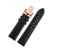 NBCNZCTSAS 20mm 22mm Pearl Fish Skin Strap Is Applicable Fit For Huawei/Fit For TISSOT/Fit For Omega/Fit For Mido Men's And Women's Devil Watch Accessories Black Buckl(Black rg bk,20mm)