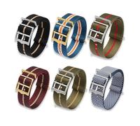 NBCNZCTSAS 20mm 22mm Premium Nylon Strap Replacement Bracelet Adjustable Nylon Watch Band Single Pass Style Fit For Omega/Fit For Rolex Nylonowe Paski(Red Black,22mm)