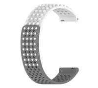 NBCNZCTSAS 20mm 22mm Silicone Strap Fit For Samsung Galaxy Watch 6 5 4 40 44mm Band Classic 43 47mm Gear S3 Active 5Pro 45mm Universal Bracelet(Grey White,20mm)
