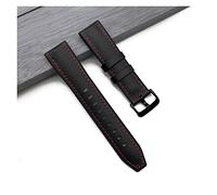 NBCNZCTSAS 20mm Silicone Leather Straps Fit For Huawei Watch For Samsung Gear S3 Sport For Amazfit GTR 47mm For Xiaomi For Haylou Solar 22mm Band(Black Red,22mm)