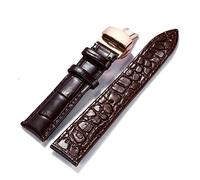 NBCNZCTSAS 20mm Watch Strap Watchband 18mm 19mm 20mm 21mm 22mm Soft Leather Watch Strap Alligator Watch Band(Rose-borwn,16mm)