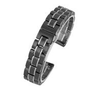 NBCNZCTSAS 20mm Watchband Fit For Omega Black Fit For Rossini Fit For Armani Universal Bracelet Quick Release Ceramic Watch Strap Men‘s And Women's Bracelet(4-balck-silver)